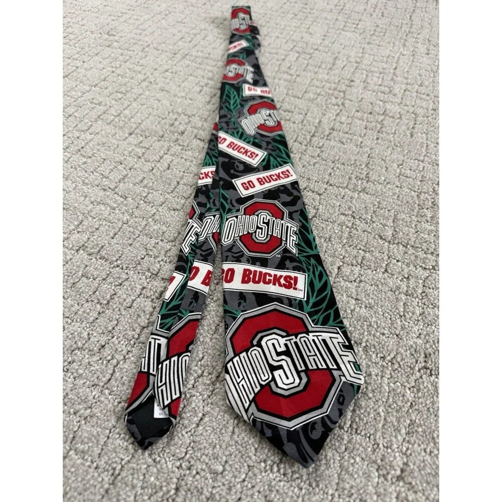 Ohio State Buckeyes Vintage 1994 OSU Football Silk Tie Ralph Marlin Made USA